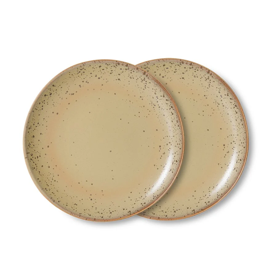 70’s Ceramics: Side Plate, Grit (Set of 2) - Image 2