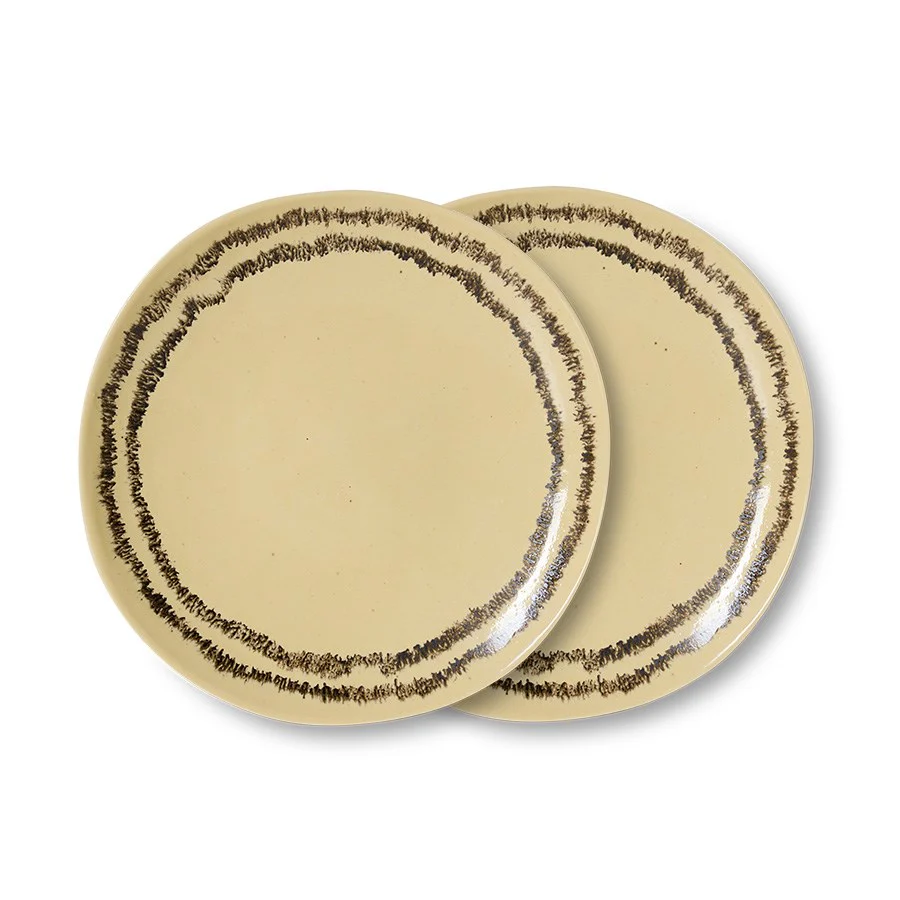 70’s Ceramics: Side Plate, Vanilla (Set of 2)