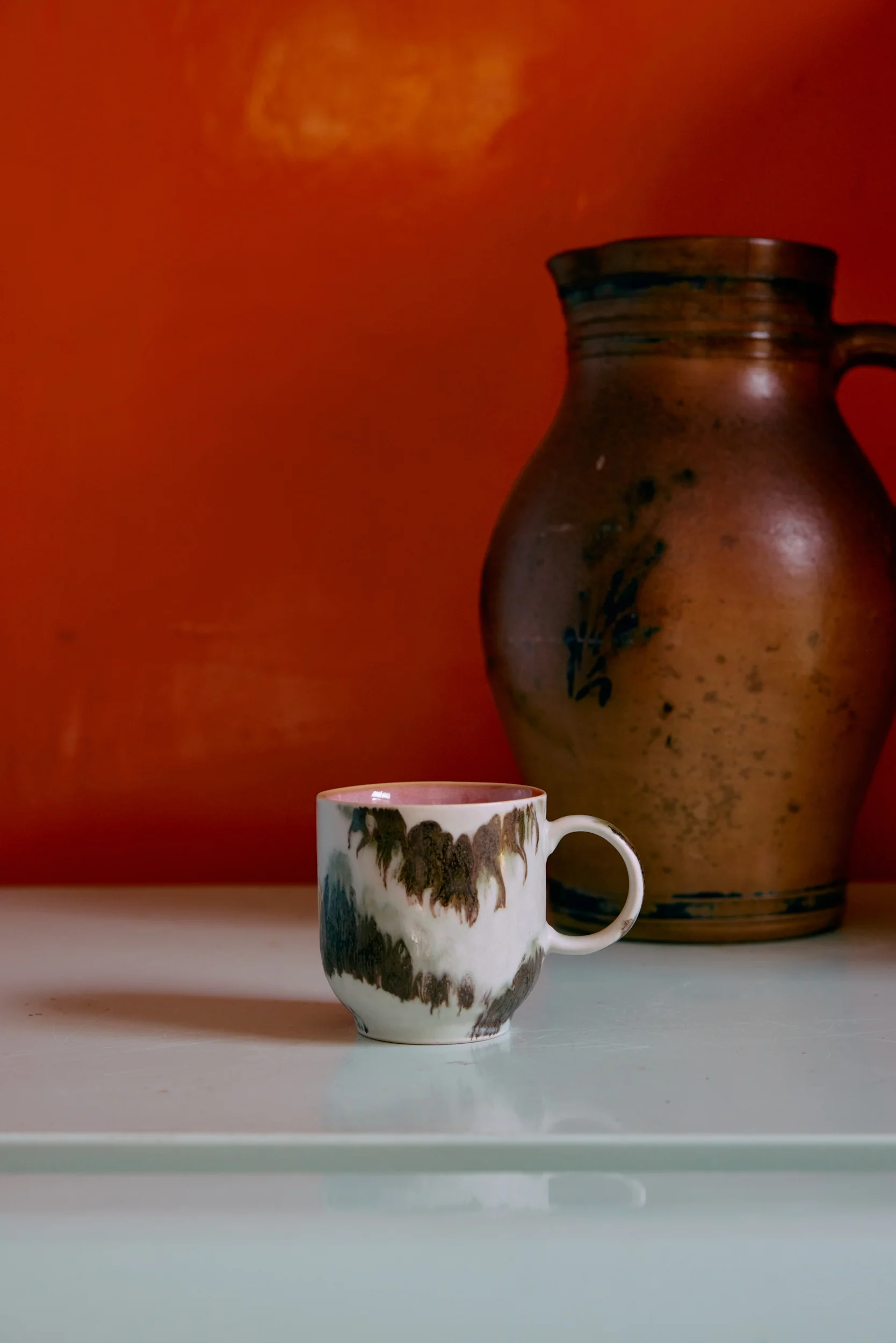 70's Ceramics: Café Mugs, Abstract (Set of 4) - Image 5