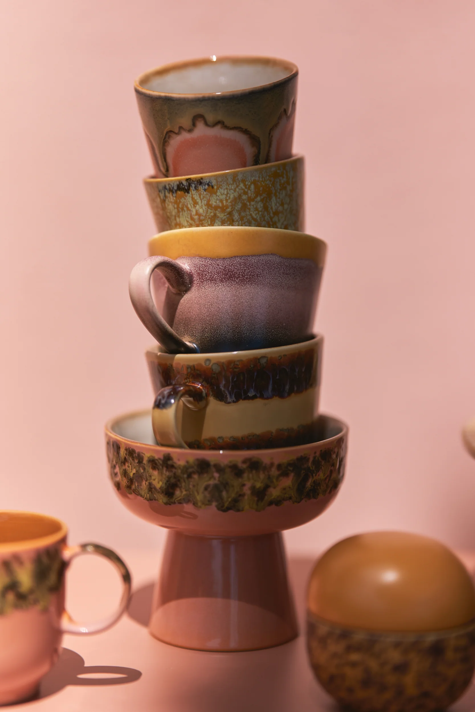 70s Ceramics: Cappuccino Mugs, Vista (Set Of 4) - Image 4