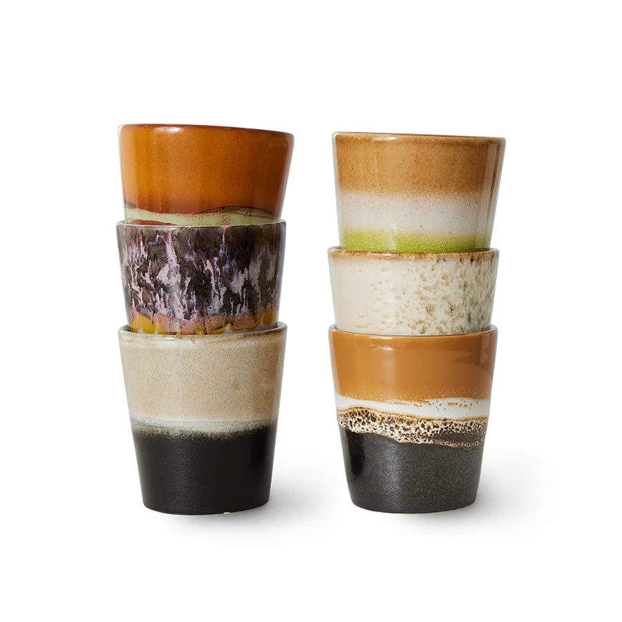 70s Ceramics: Coffee Mugs, Soil (Set of 6) - Image 2