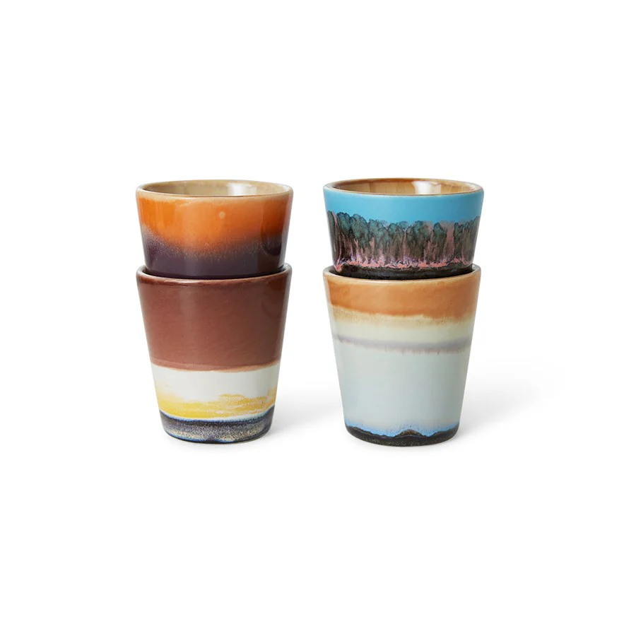 70's Ceramics: Ristretto Mugs, Solar (Set of 4) - Image 2