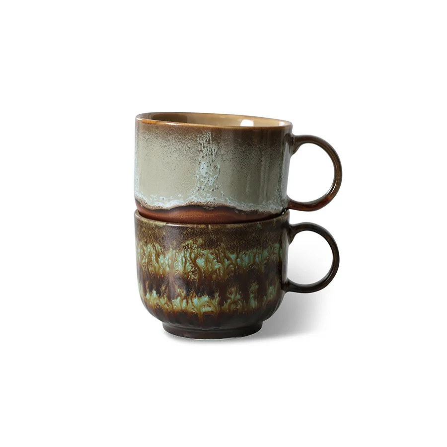 70's Ceramics: Tea Cups, Odyssey (Set of 2)