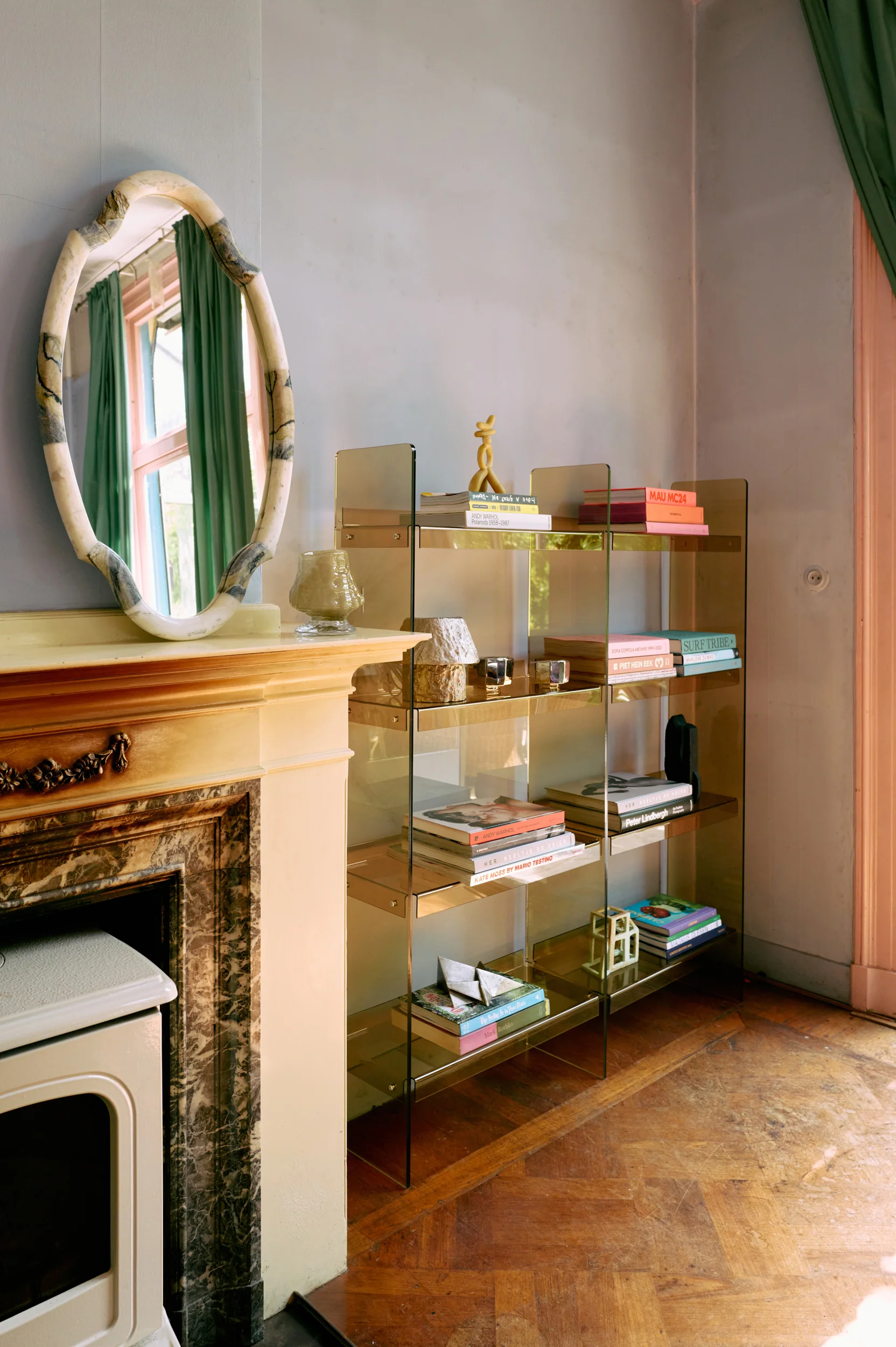 Acrylic Cabinet 160cm, Olive Green - Image 2
