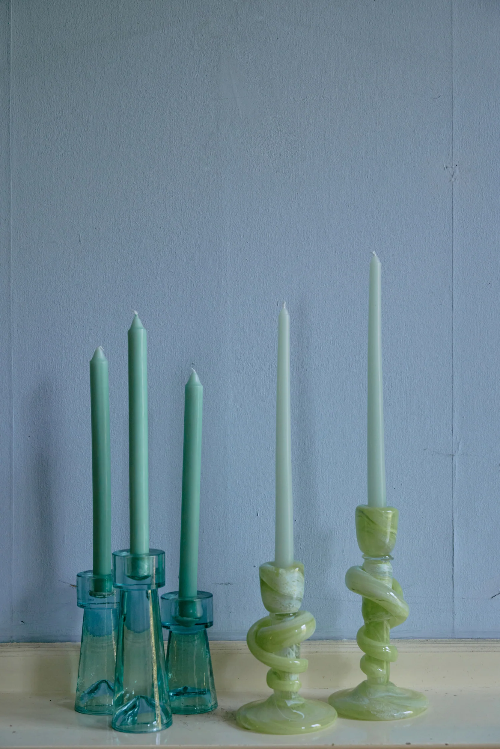 Arte Candle Holder Large, Ice Blue - Image 3