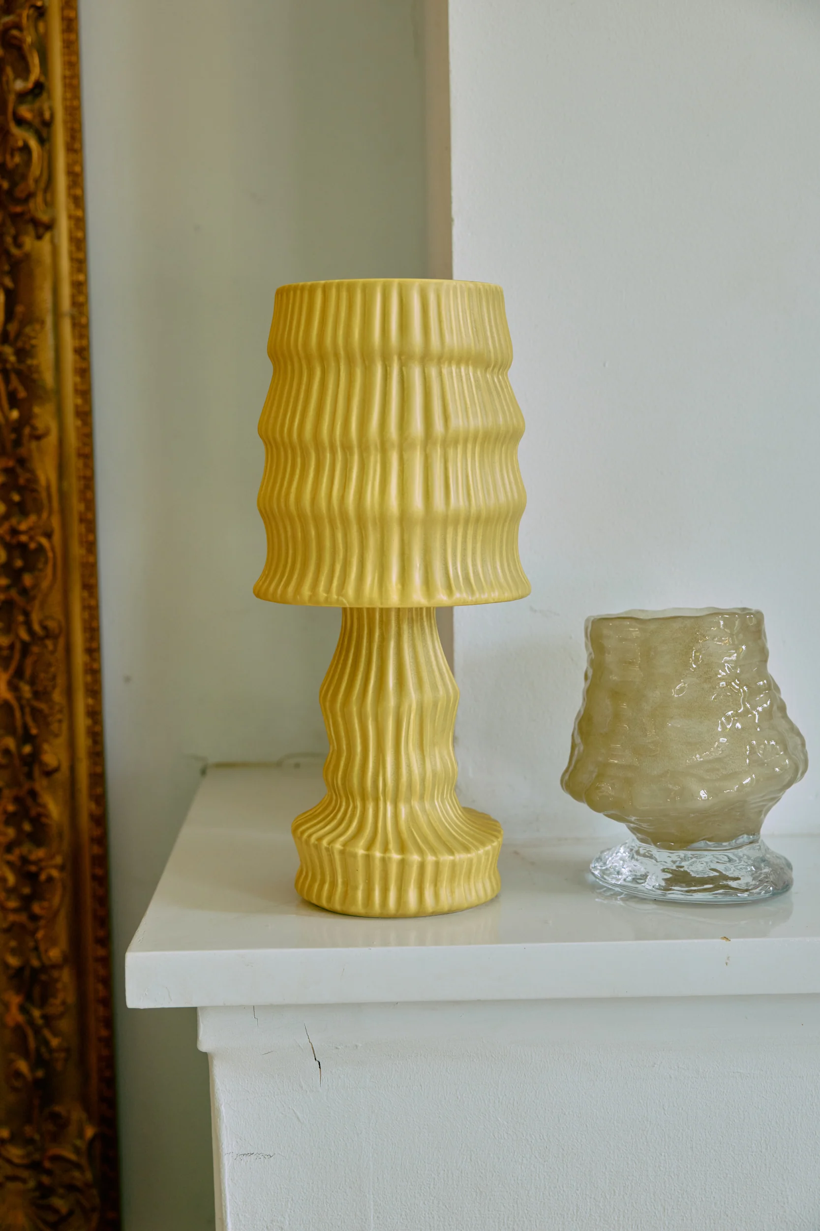 Ceramic Table Lamp, Ochre - Image 2