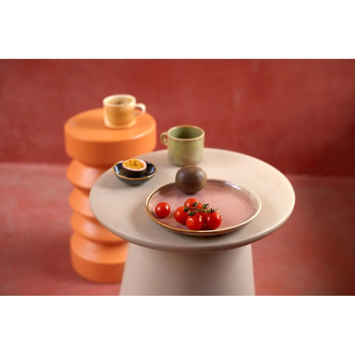 Chef ceramics: side plate, rustic pink - Image 4
