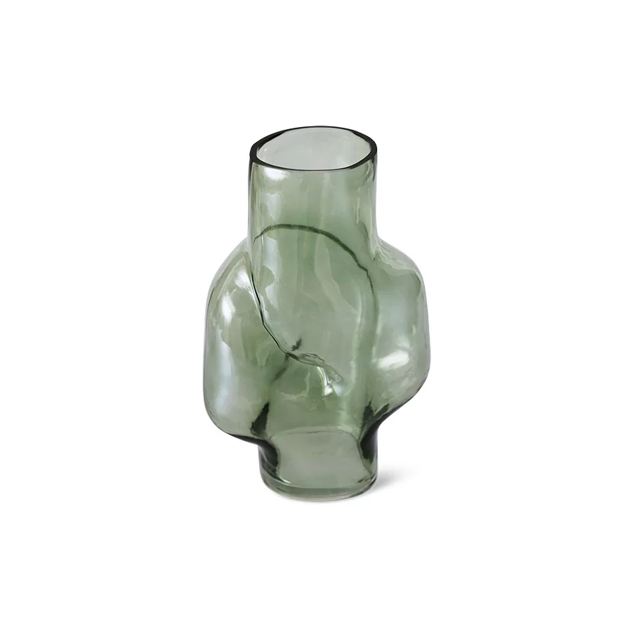 Gleam Glass High Vase, Olive - Image 2