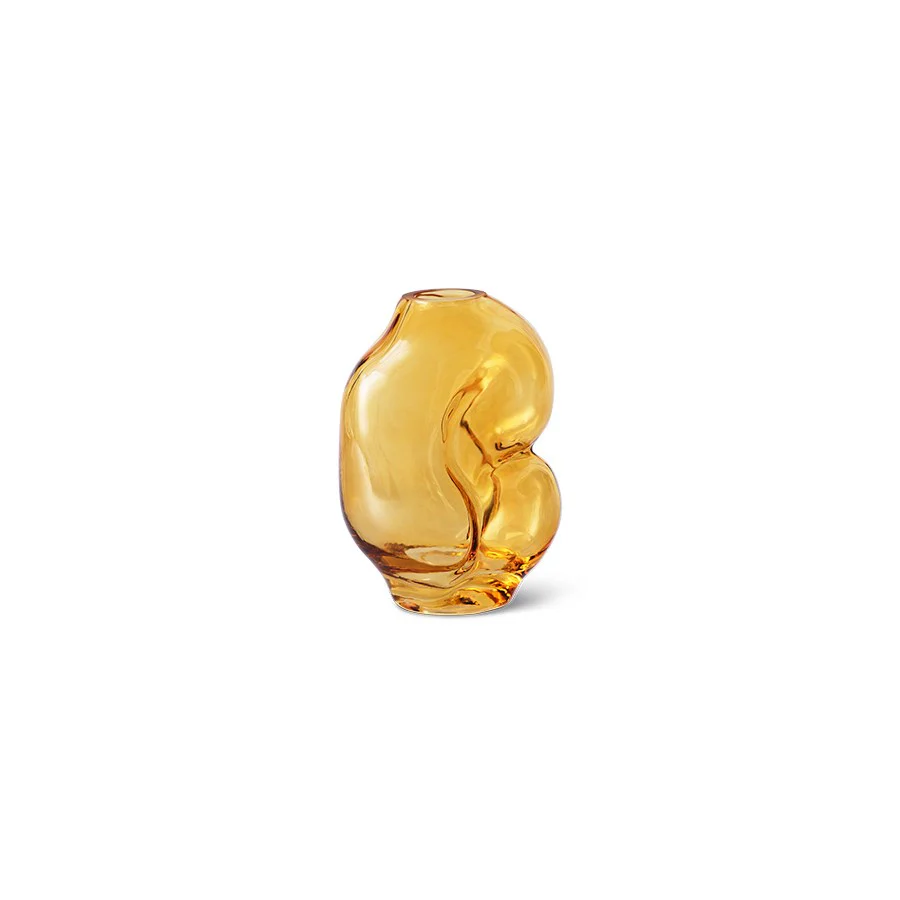 Gleam Glass Small Vase, Amber