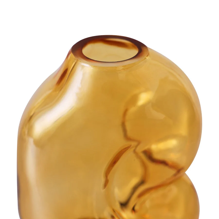 Gleam Glass Small Vase, Amber - Image 2