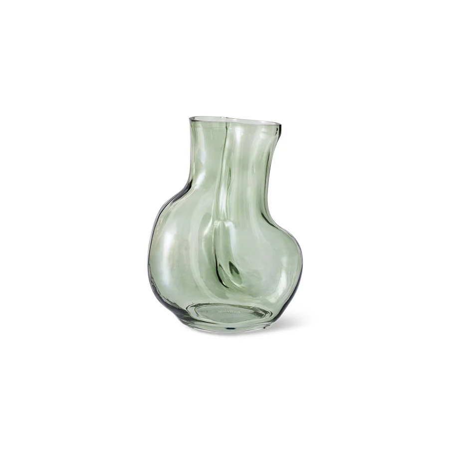 Gleam Glass Vase, Olive