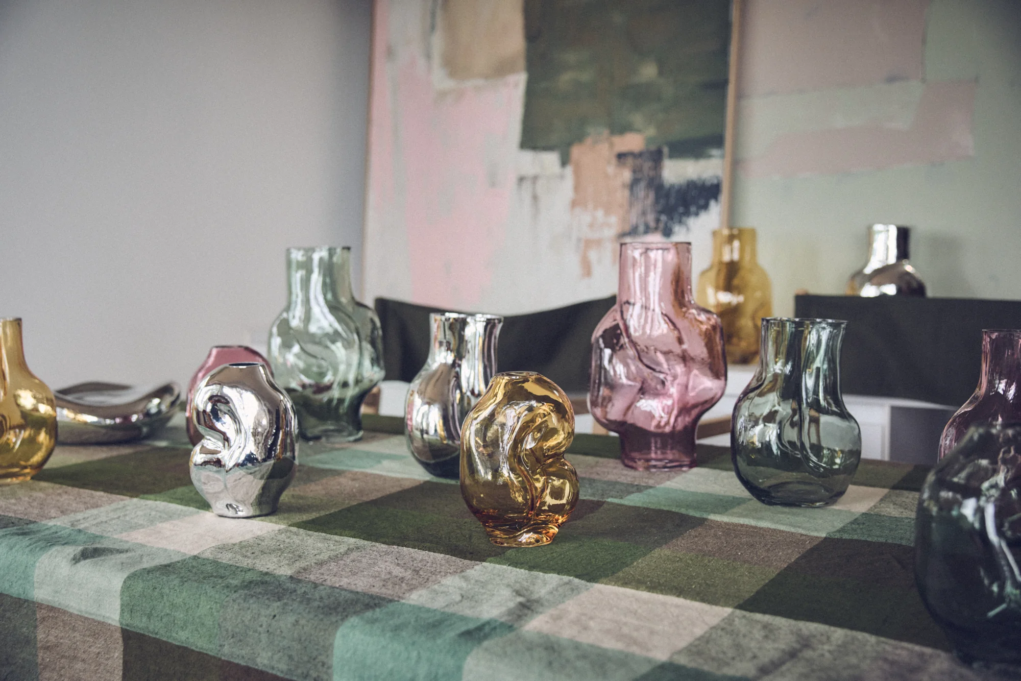 Gleam Glass Vase, Olive - Image 4