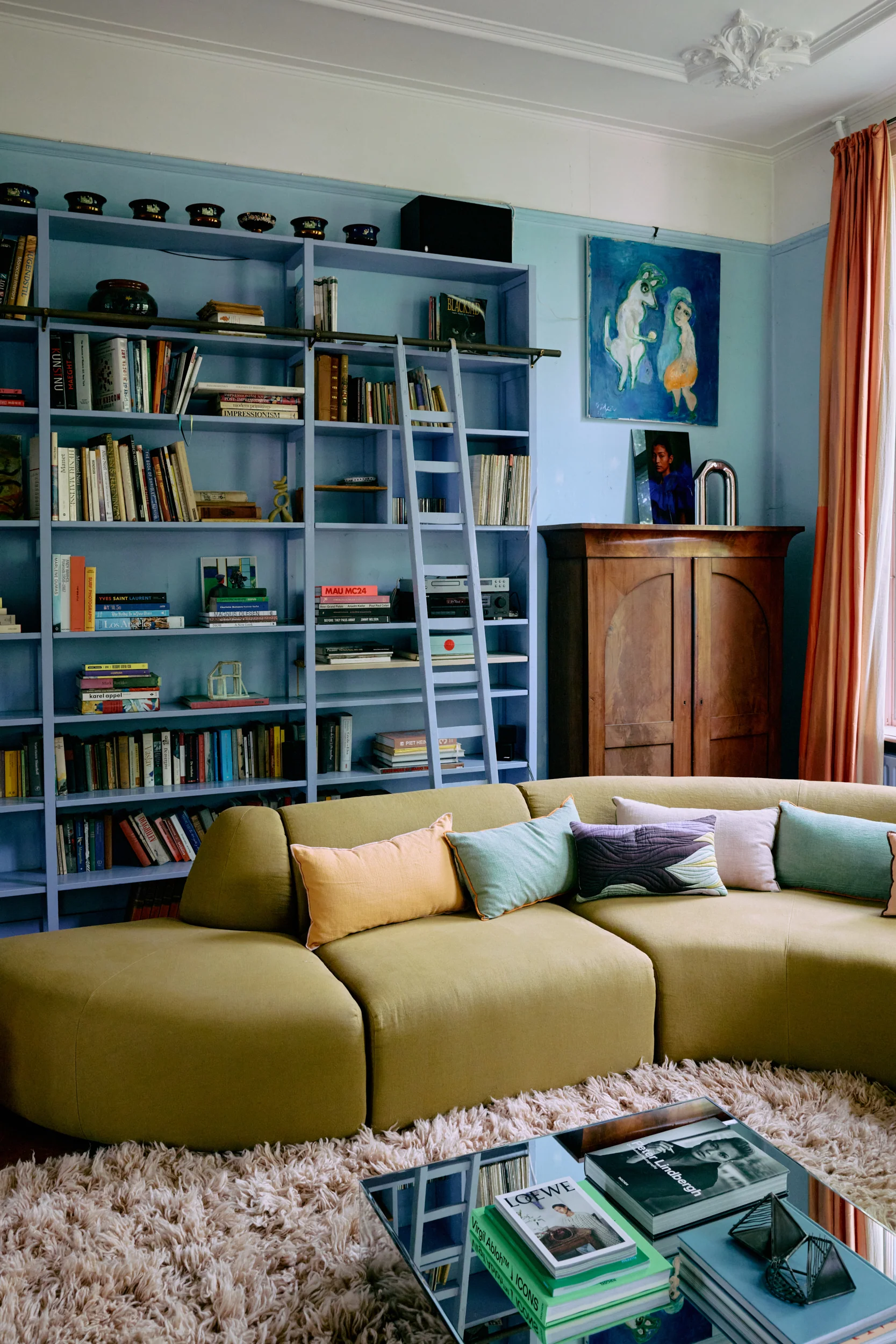 Jax Couch: Element Angle, Royal Velvet, Olive - Image 4