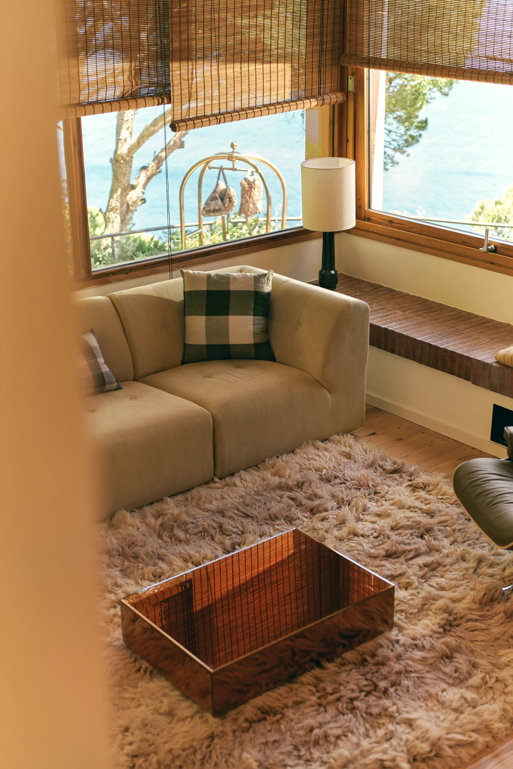 Mirror Block Coffee Table Smokey Brown (80X55cm) - Image 2