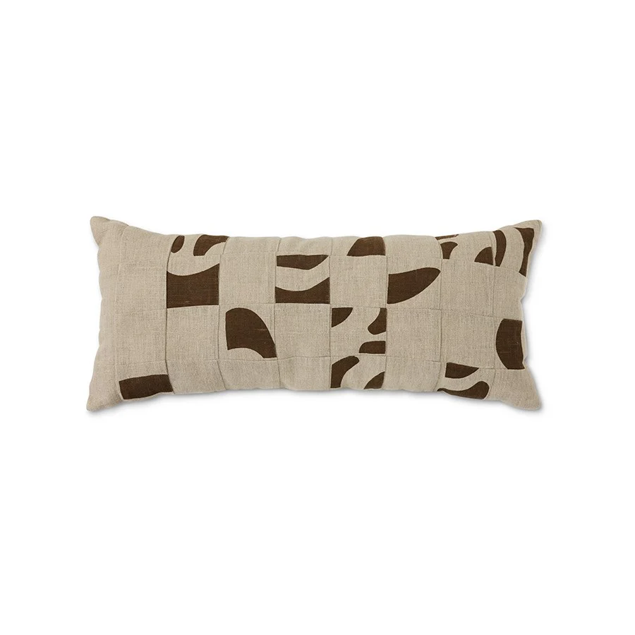 Natural Patched Cushion (70X30cm)