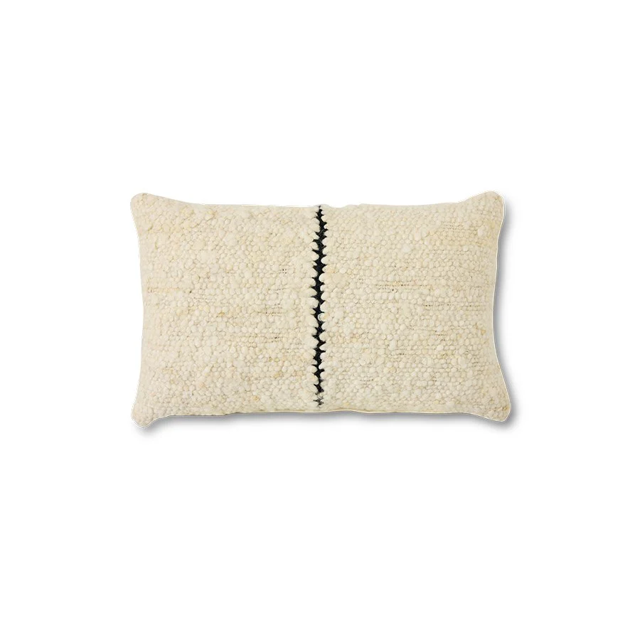 Natural Wool Striped Cushion (50X30cm)