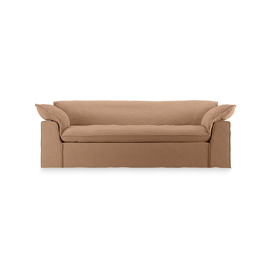 Nomad Couch: 244cm, Corduroy Rib, Brown - Image 3