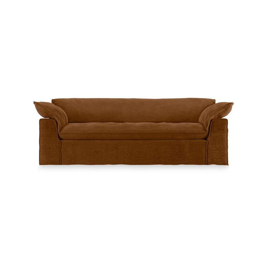 Nomad Couch: 244cm, Royal Velvet, Caramel