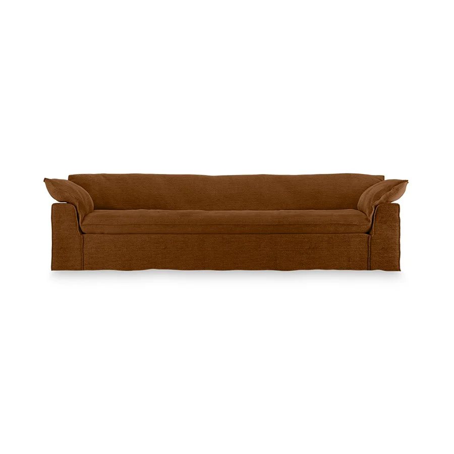 Nomad Couch: 305cm, Royal Velvet, Caramel