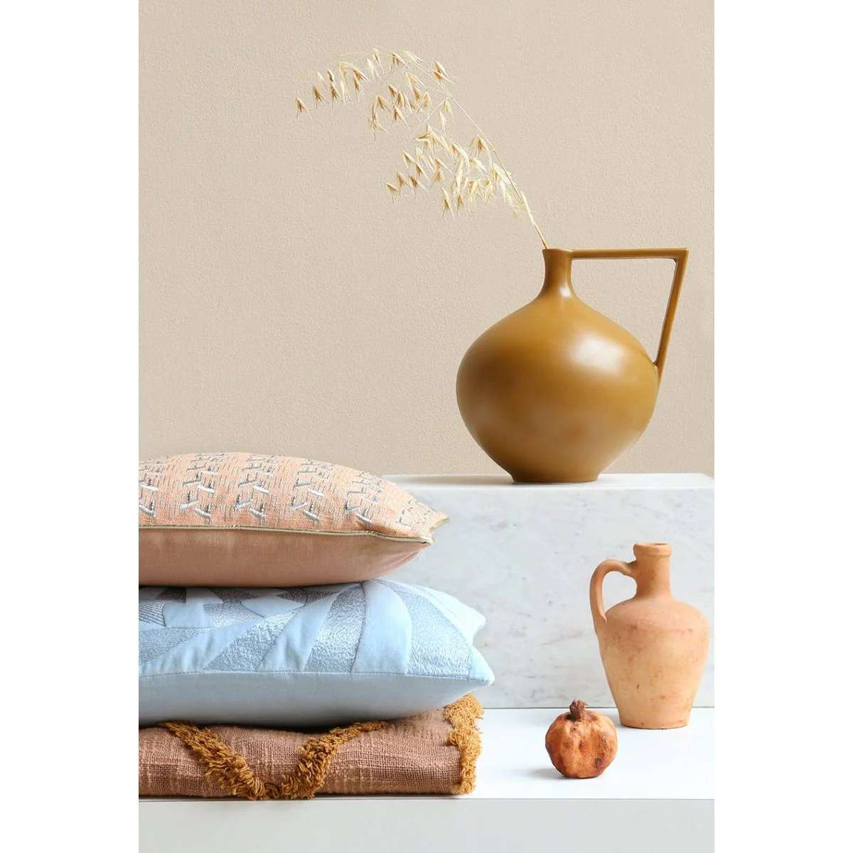 Nude Cushion with Silver Patches (30x40cm) - Image 4