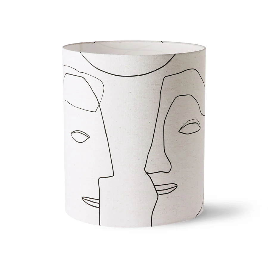 Printed Faces Lampshade L