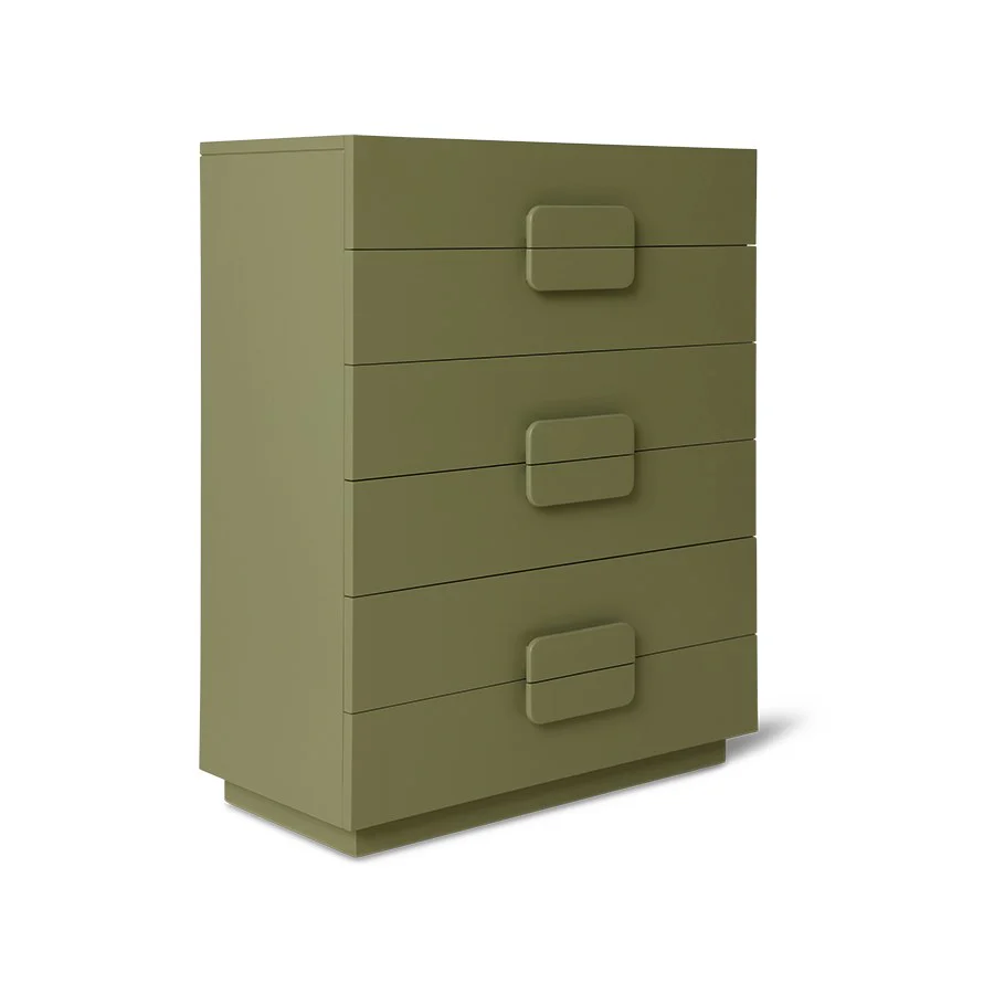 Spacious Drawer Cabinet Army Green