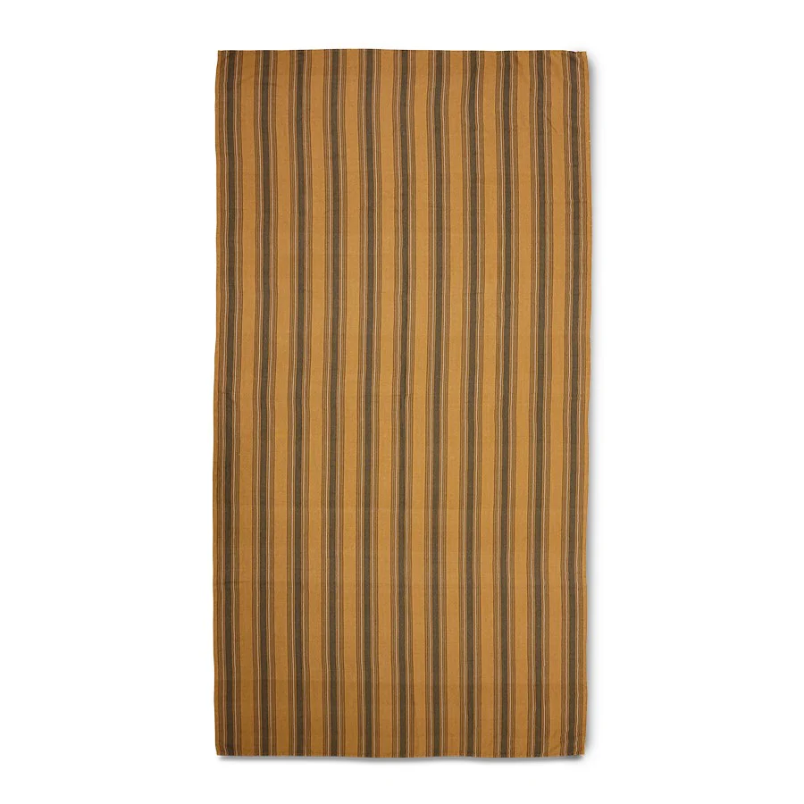 Vida Striped Table Cloth Amber/Grey (160X300cm) - Image 2