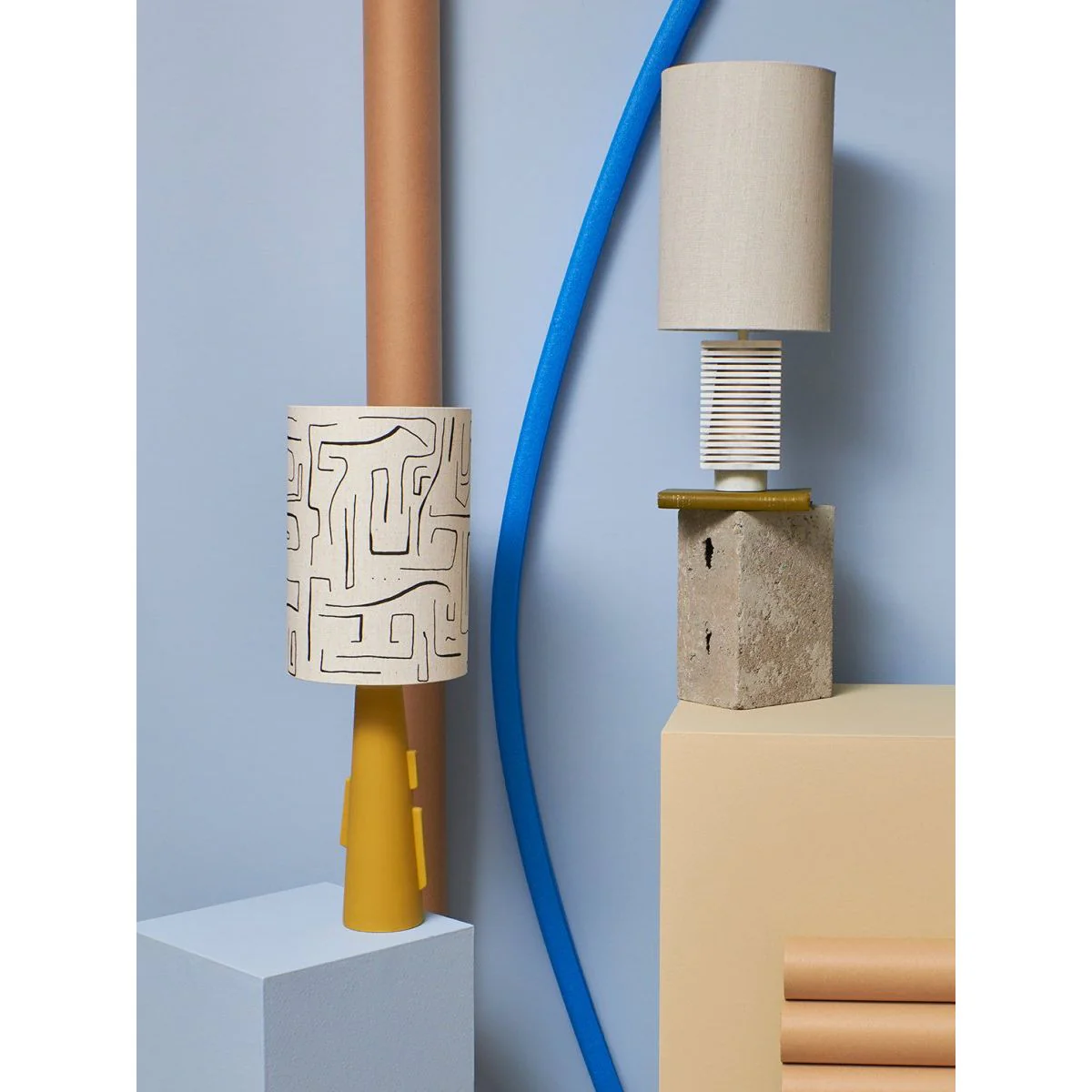 Cylinder Lampshade Natural Linen - Image 3